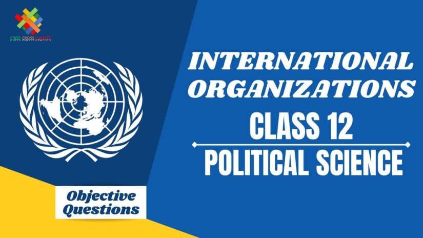 International Organizations Objective Questions Part 3 || Class 12 Political Science Book 1 Chapter 6 Objective Questions in Hindi ||